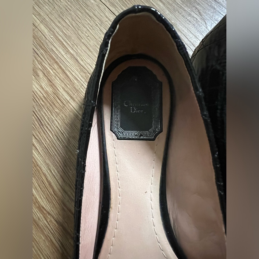 Christian Dior Black Cannage Quilted Ballet Flats - Picture 3 of 4